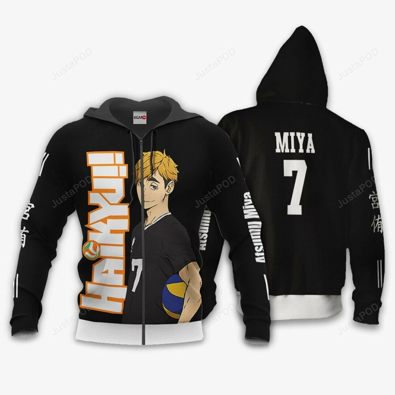 Inarizaki Atsumu Miya Haikyuu Anime 3d All Over Print Hoodie