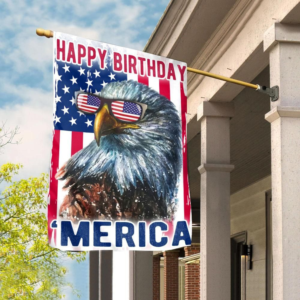 Independence Eagle Amercia Flag 4Th Of July Happy Birthday America Garden Flag House Flag