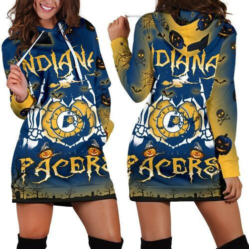Indiana Pacers Hoodie Dress Sweater Dress Sweatshirt Dress 3d All Over Print For Women For Halloween Hoodie