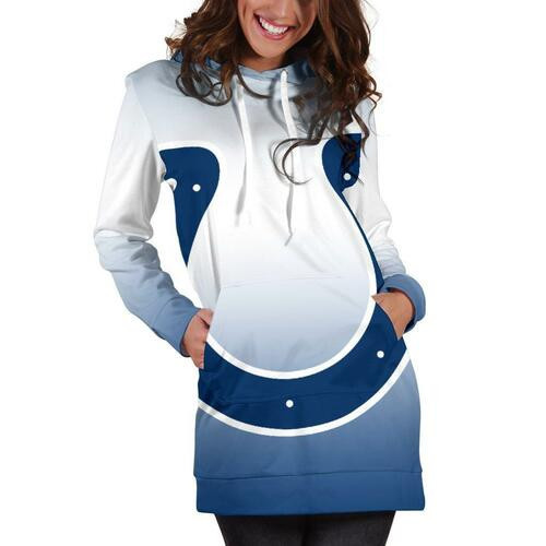 Indianapolis Colts Hoodie Dress Sweater Dress Sweatshirt Dress 3d All Over Print For Women Hoodie