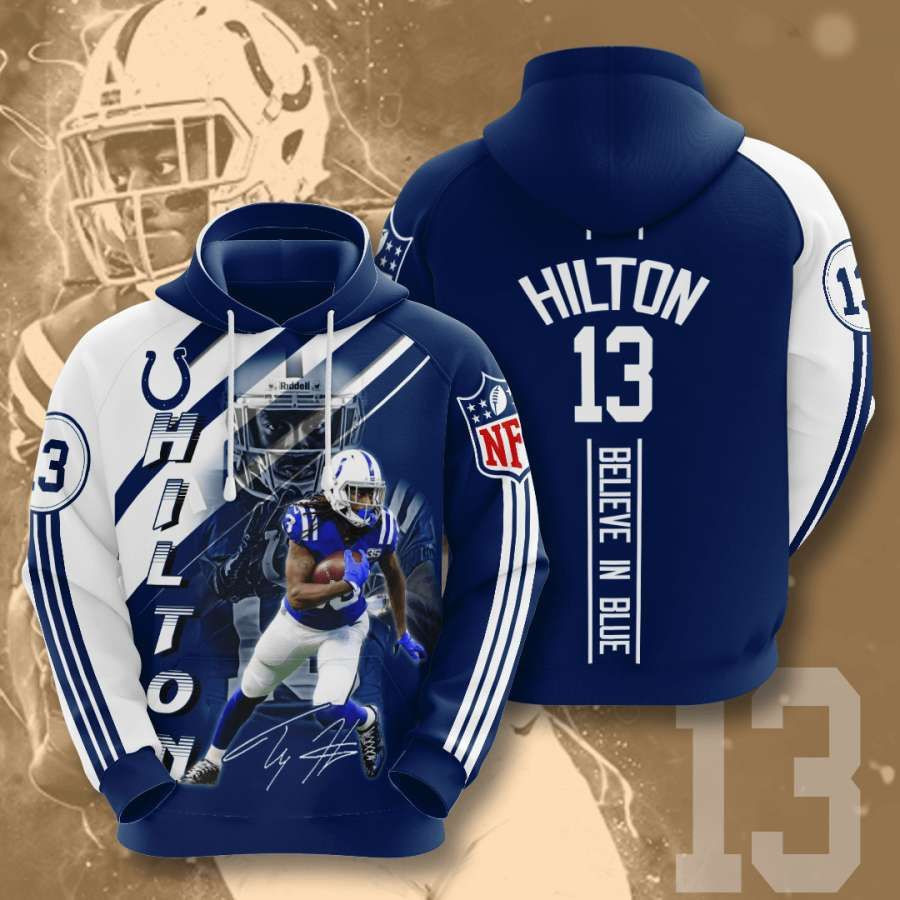 Indianapolis Colts No825 Custom Hoodie 3D All Over Print