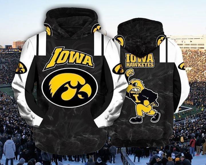 Iowa Hawkeyes Football Pullover And Zippered Hoodies Custom 3D Graphic Printed 3D Hoodie All Over Print Hoodie For Men For Women