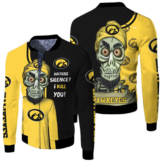 Iowa Hawkeyes Haters Silence Fleece Bomber Jacket