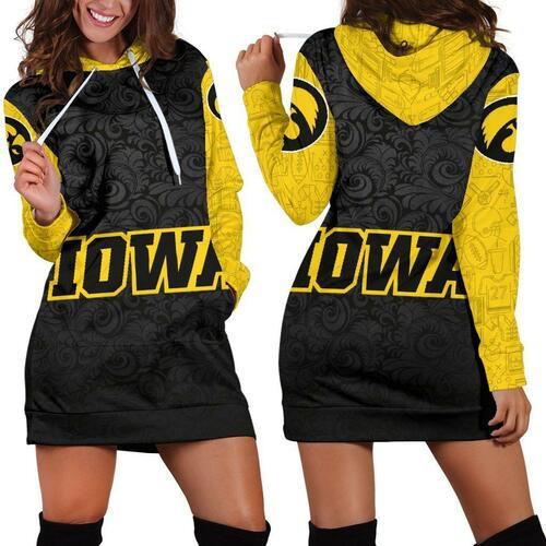 Iowa Hawkeyes Hoodie Dress Sweater Dress Sweatshirt Dress 3d All Over Print For Women Hoodie
