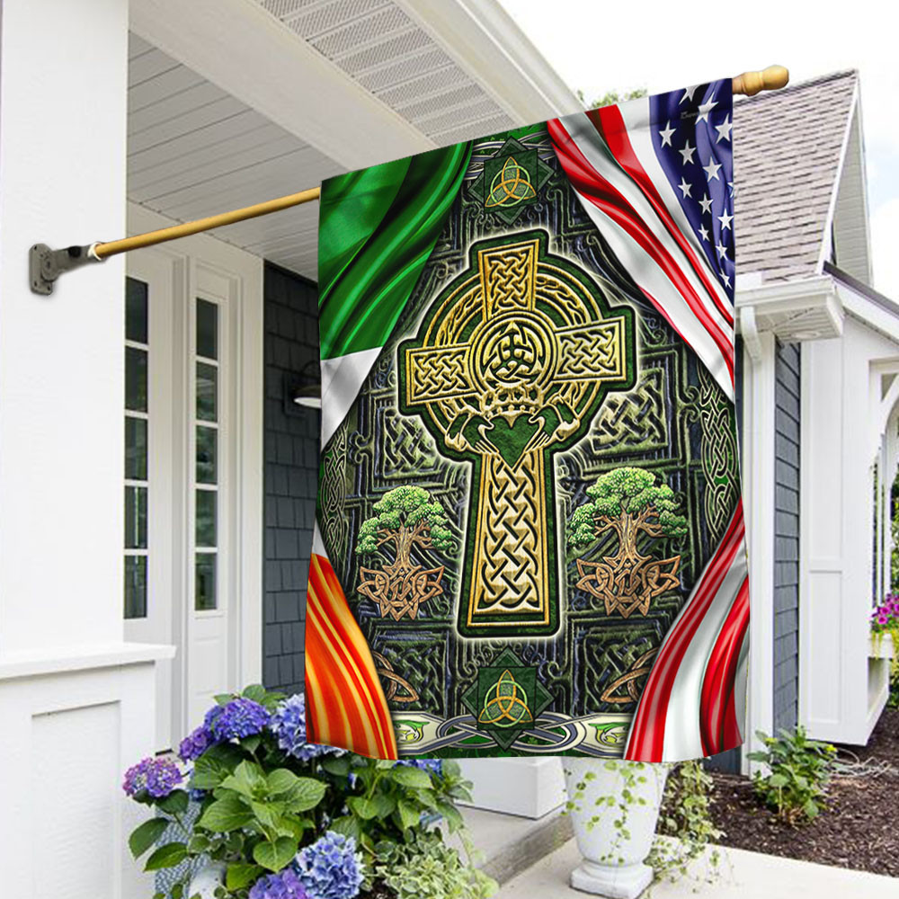 Irish Celtic Cross Christian Cross American Flag Jesus Flag Christian's Flag God Flag