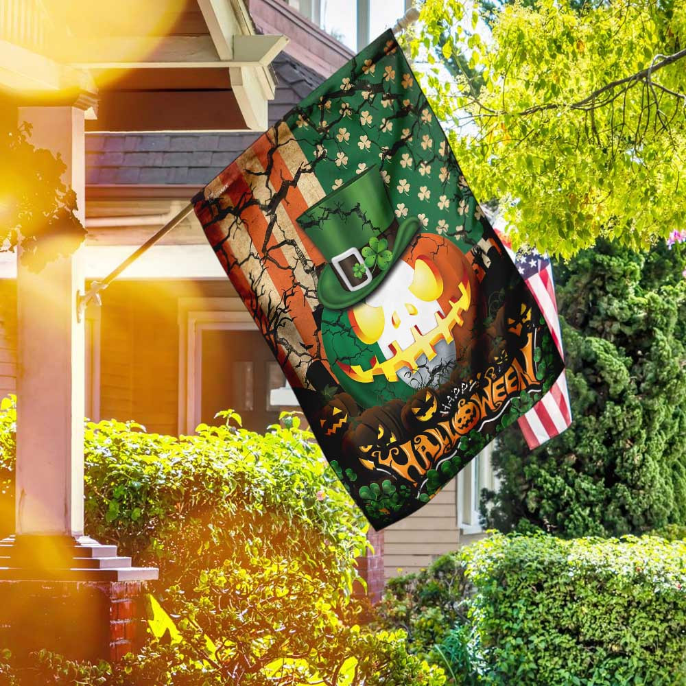 Irish Halloween Trick Or Treat Flag Halloween Outdoor Decor Fall Yard House Decoration