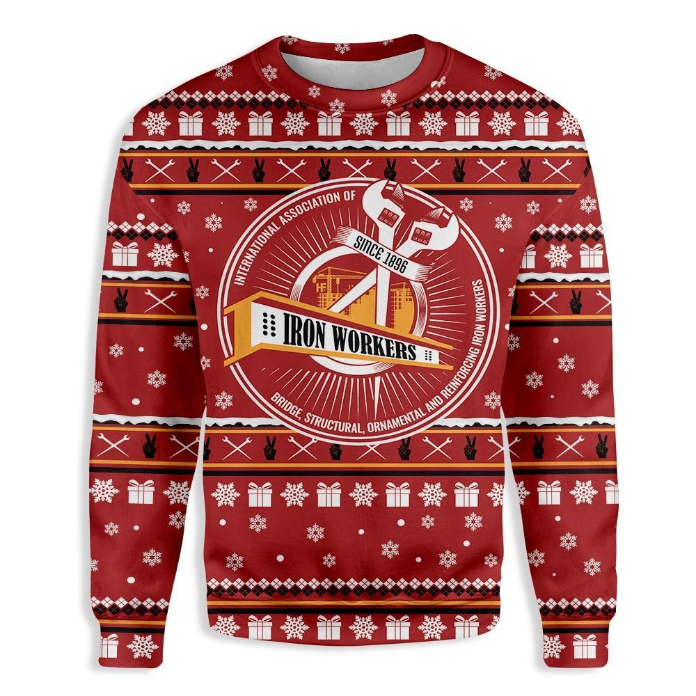 Ironworker Christmas Gift Ugly Christmas Sweater Ugly Sweater For Men Women