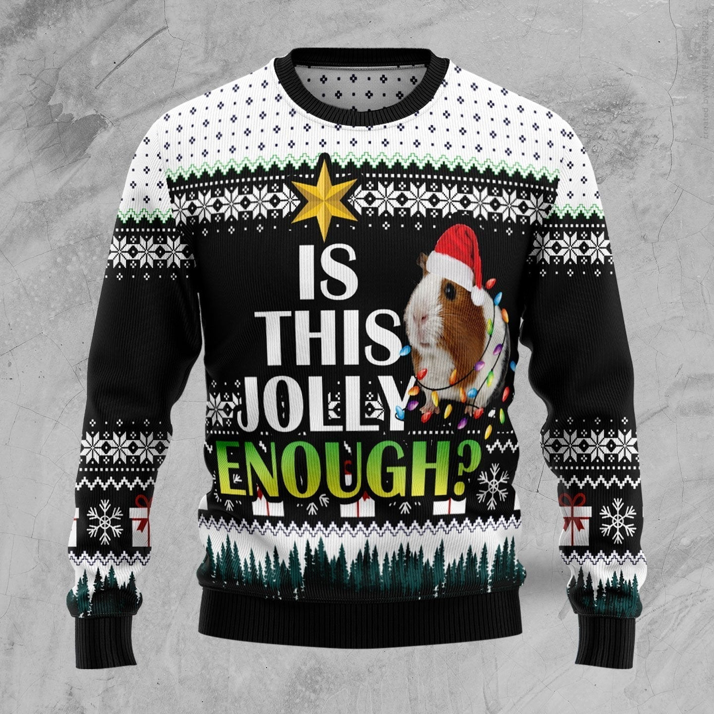 Is It Jolly Enough Guinea Pig Ugly Christmas Sweater