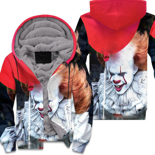 It Balloon Pennywise Halloween 3D Fleece Hoodie