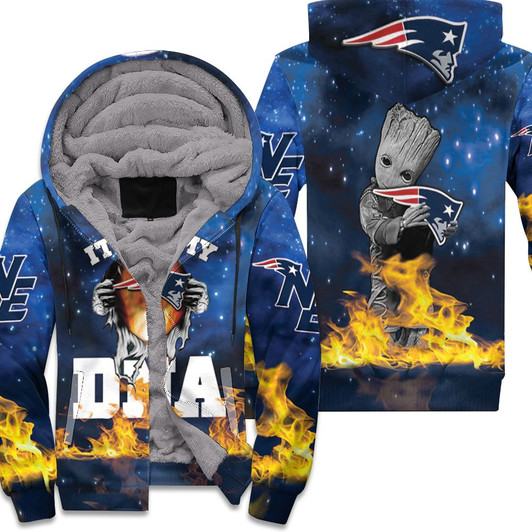 It My New England Patriots Dna Groot 3D Fleece Hoodie