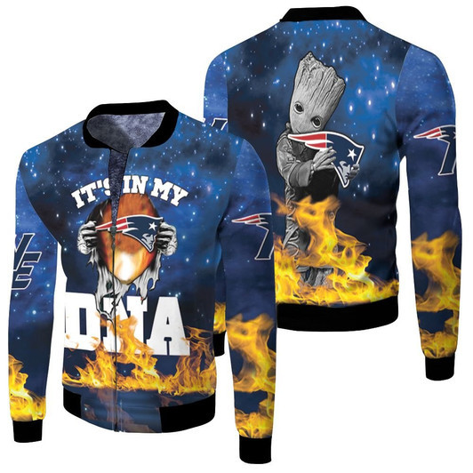 It My New England Patriots Dna Groot Fleece Bomber Jacket