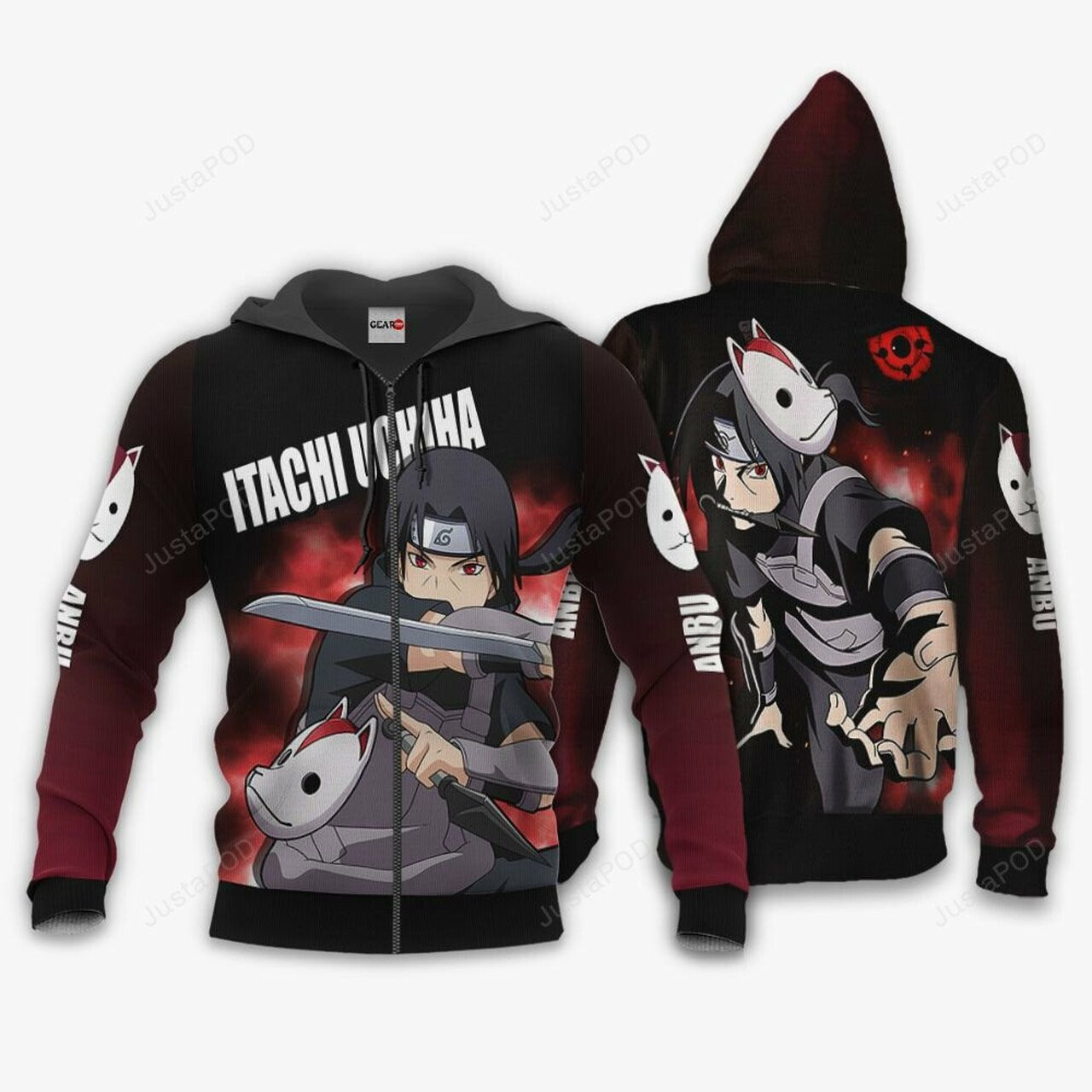 Itachi Anbu 3d All Over Print Hoodie