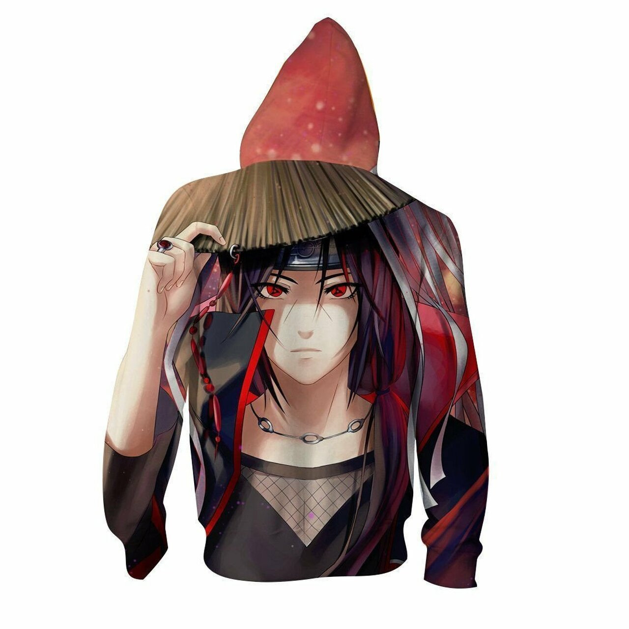 Itachi Mangekyo Sharingan Cool Portrait Print 3d All Over Print Hoodie