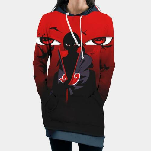 Itachi Uchiha Hoodie Dress Sweater Dress Sweatshirt Dress Naruto 3d Hoodie Dress Sweater Dress Sweatshirt Dress Hoodie