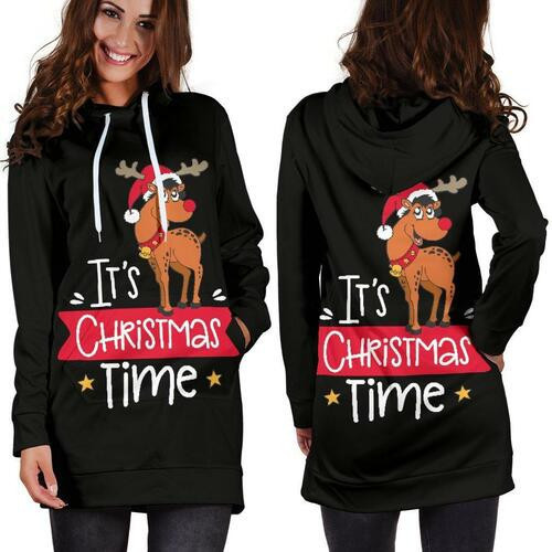 Its Christmas Time Womens Hoodie Dress Sweater Dress Sweatshirt Dress 3d All Over Print For Women Hoodie