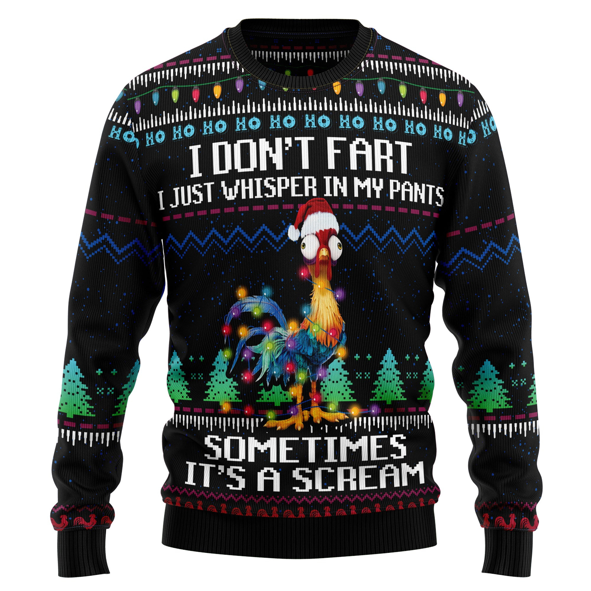 Its Scream Chicken Ugly Christmas Sweater