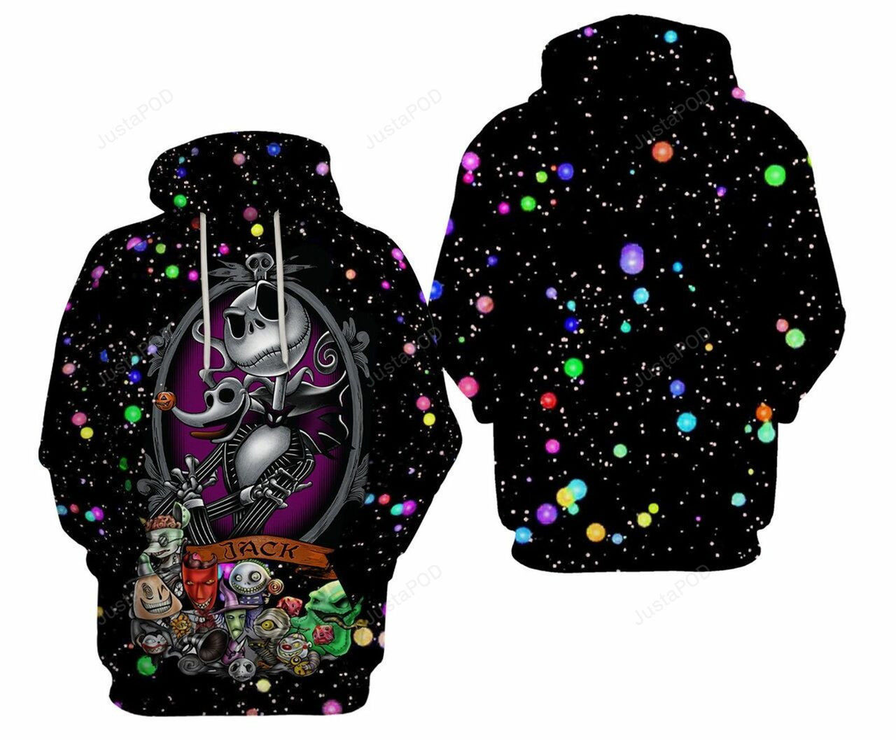 Jack And Sally Nightmare Before Christmas 3d All Over Print Hoodie