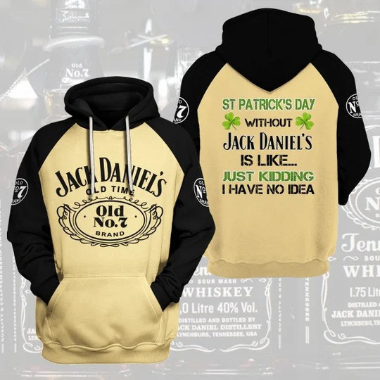 Jack Daniels Old Time St Patrick Days 3D Hoodie