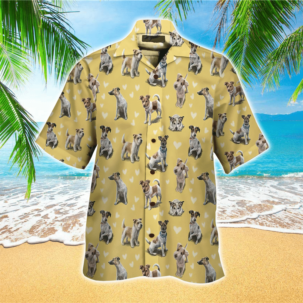 Jack Russell Apparel Jack Russell Hawaiian Button Up Shirt for Men and Women