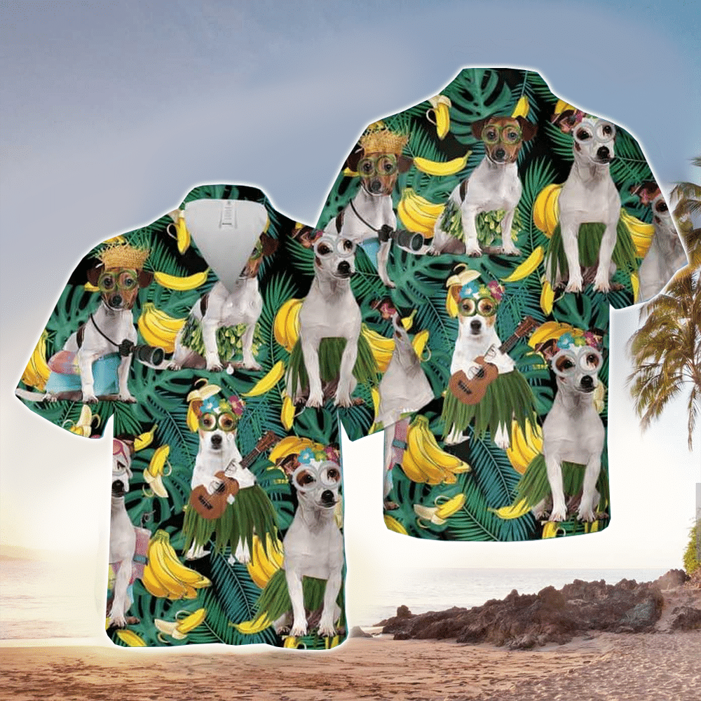 Jack Russell Shirt Jack Russell Hawaiian Shirt For Dog Lovers Shirt for Men and Women