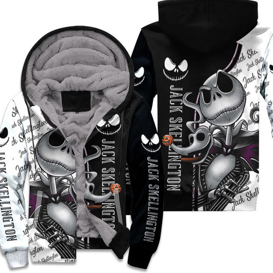 Jack Skellington Jack Daniels Whiskey 3D Fleece Hoodie