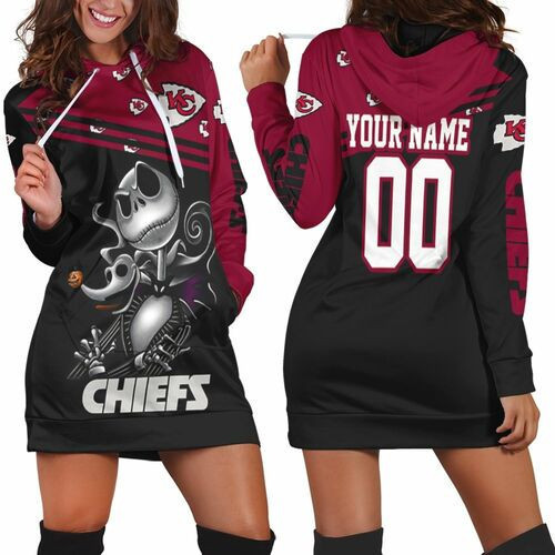 Jack Skellington Kansas City Chiefs 3d Hoodie Dress Sweater Dress Sweatshirt Dress