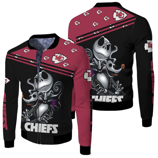 Jack Skellington Kansas City Chiefs Fleece Bomber Jacket