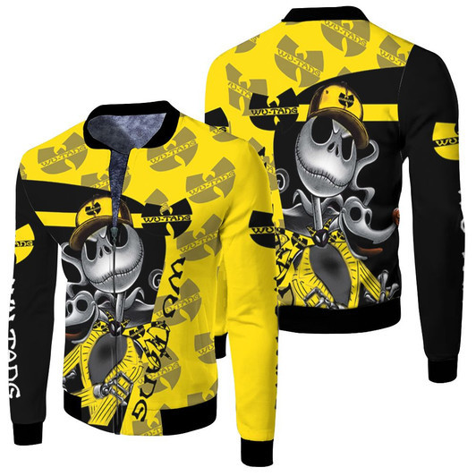 Jack Skellington Wu Tang Clan Halloween Hip Hop Fleece Bomber Jacket