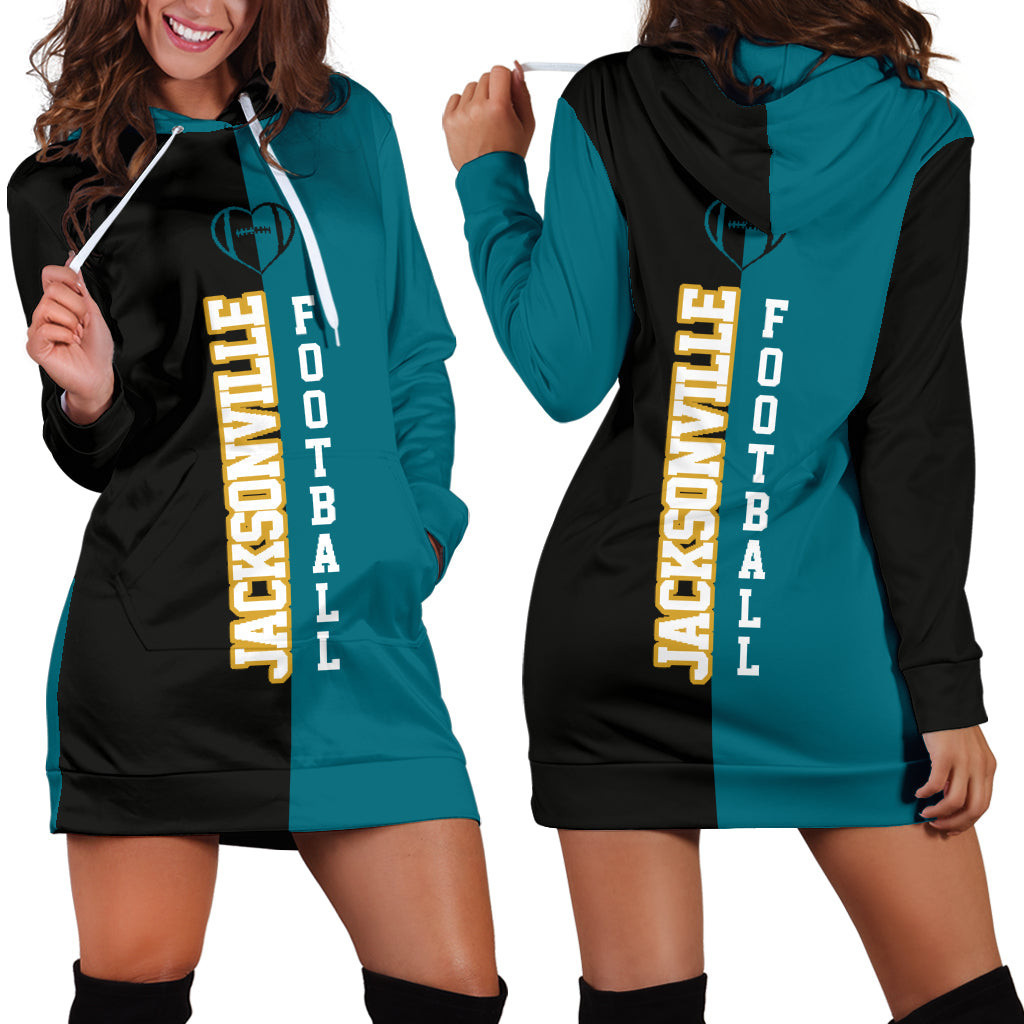 Jacksonville Football Hoodie Dress 3d All Over Print For Women Hoodie