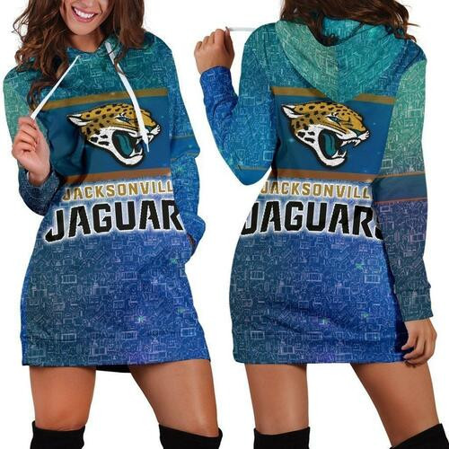 Jacksonville Jaguars Hoodie Dress Sweater Dress Sweatshirt Dress 3d All Over Print For Women Hoodie