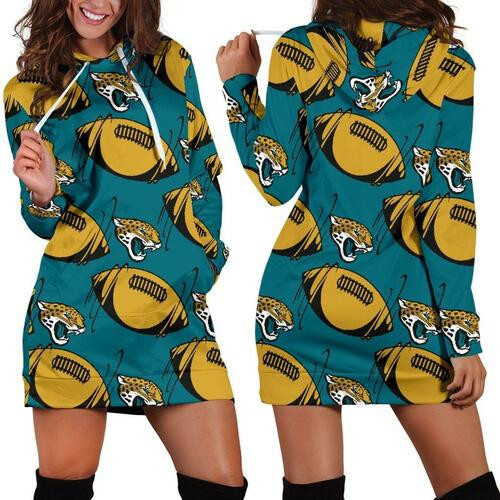 Jacksonville Jaguars Hoodie Dress Sweater Dress Sweatshirt Dress 3d All Over Print For Women Hoodie