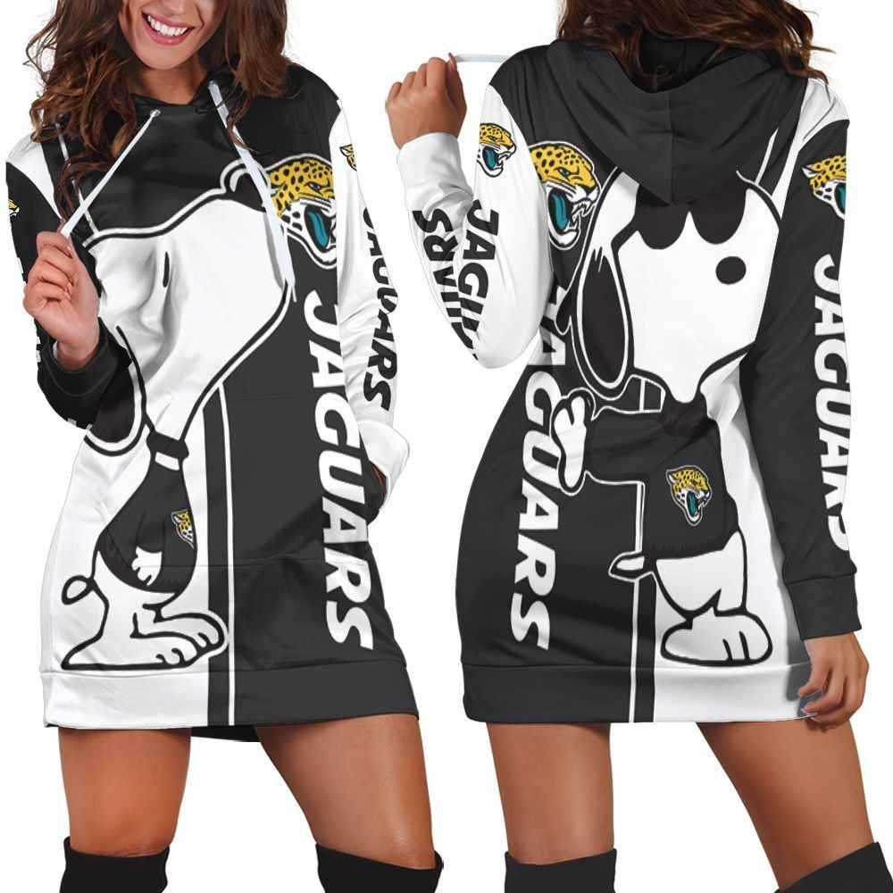 Jacksonville Jaguars Snoopy Lover 3d Hoodie Dress Sweater Dress Sweatshirt Dress