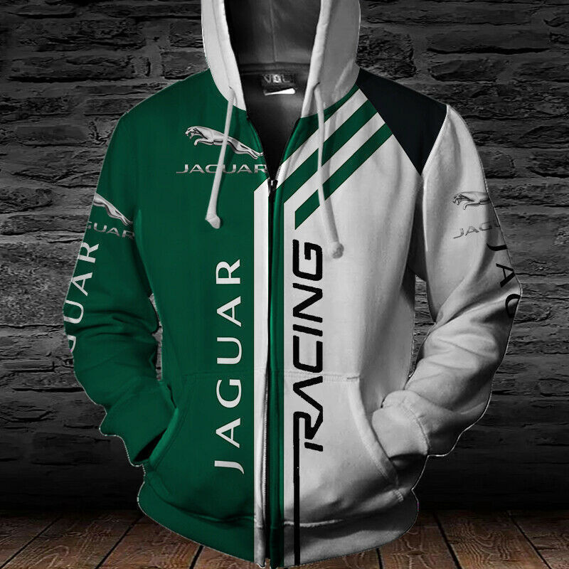 Jaguar 3D Zip Hoodie Unisex All Over Printed Hoodie