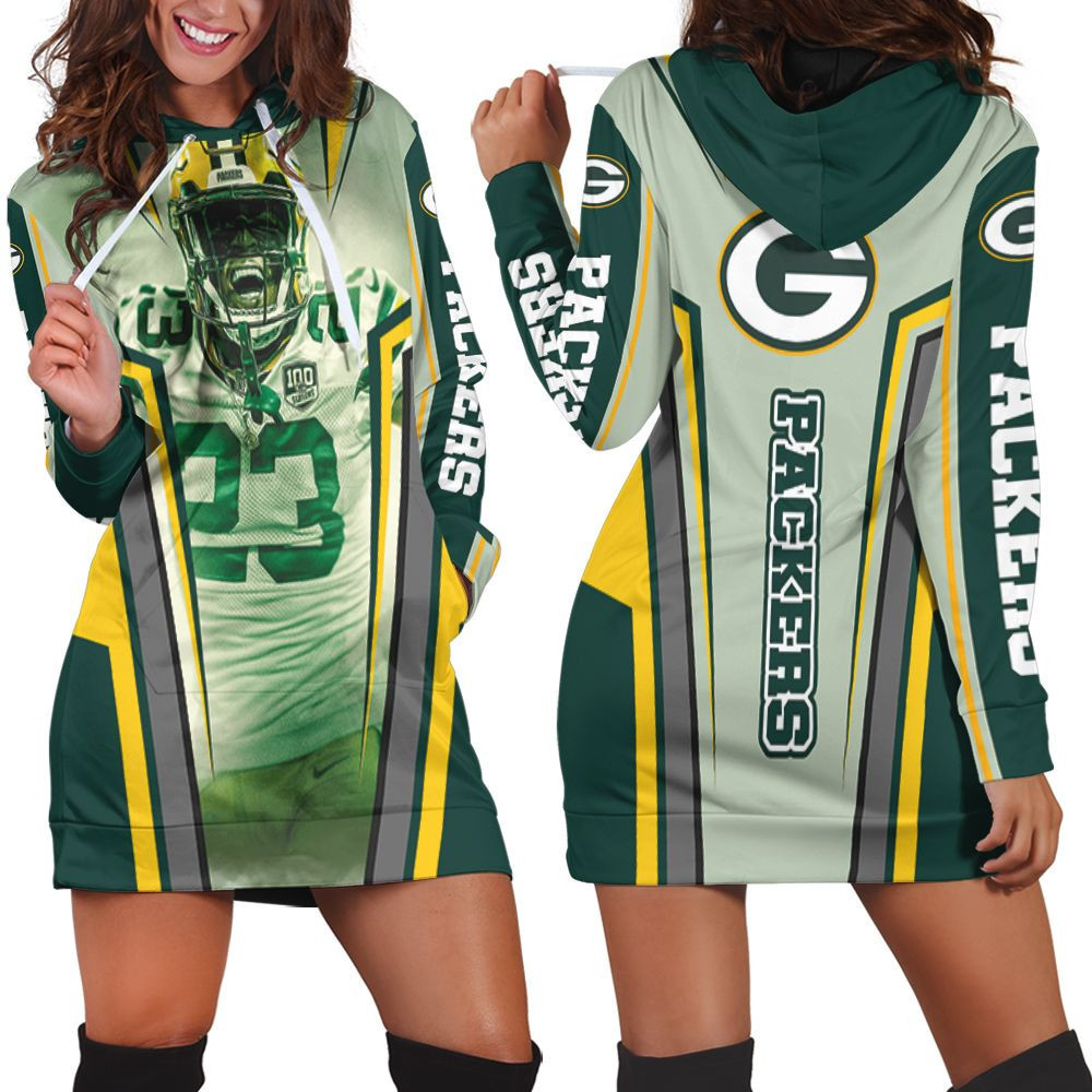 Jaire Alexander 23 Green Bay Packers 3d Hoodie Dress Sweater Dress Sweatshirt Dress