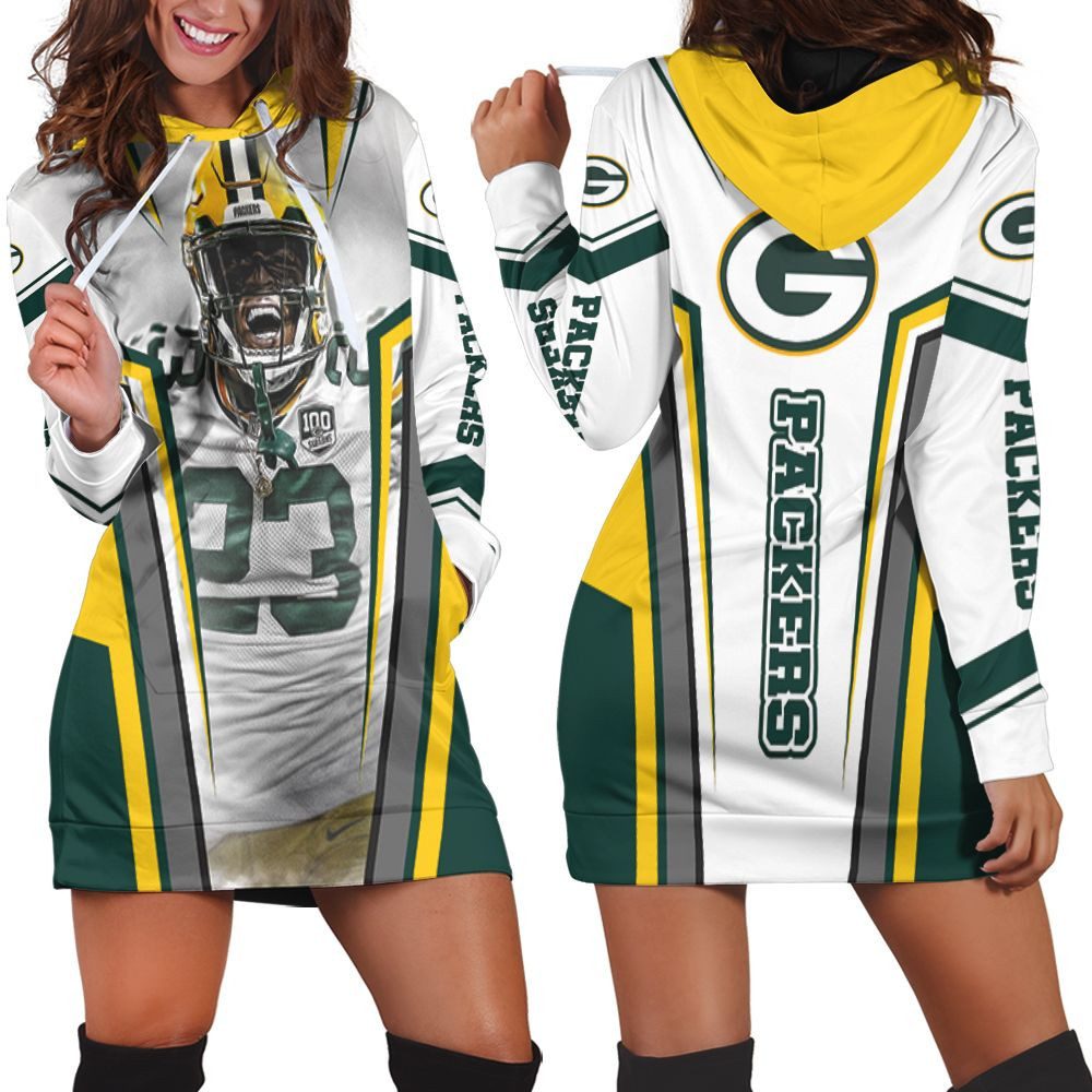 Jaire Alexander 23 Green Bay Packers 3d Hoodie Dress Sweater Dress Sweatshirt Dress