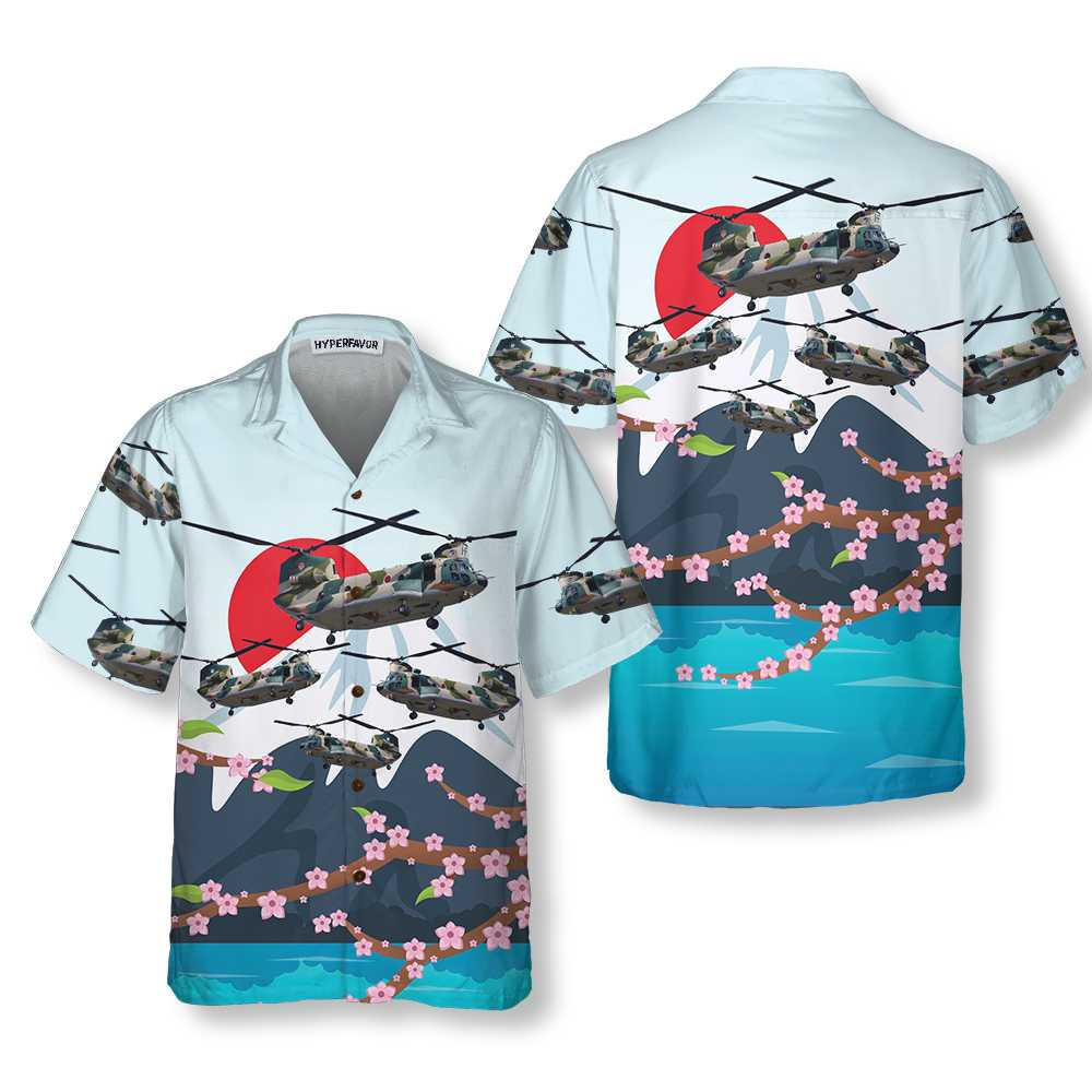 Japanese Helicopter Hawaiian Shirt For Men and Women