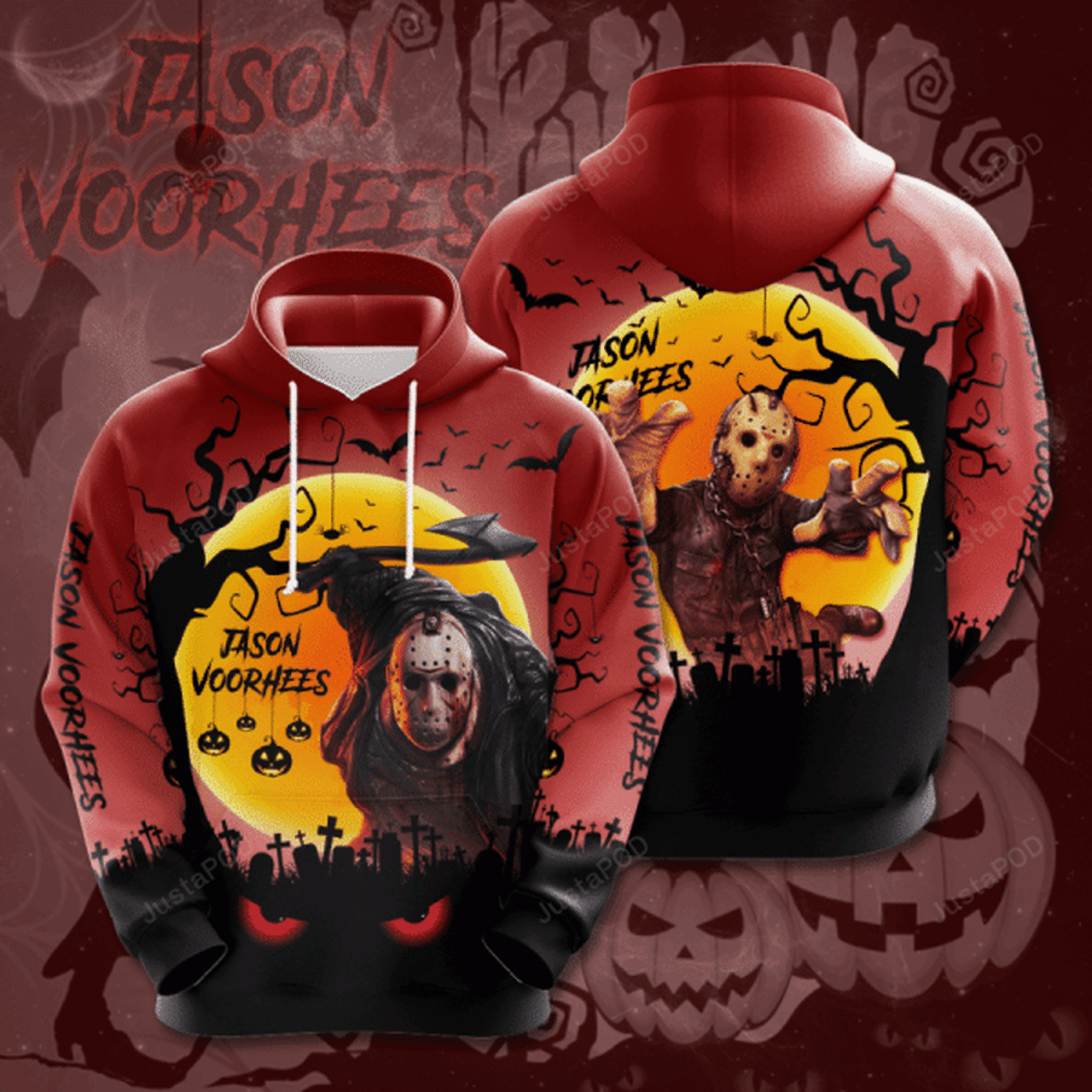 Jason Voorhees And Friday The 13th Halloween 3d All Over Print Hoodie