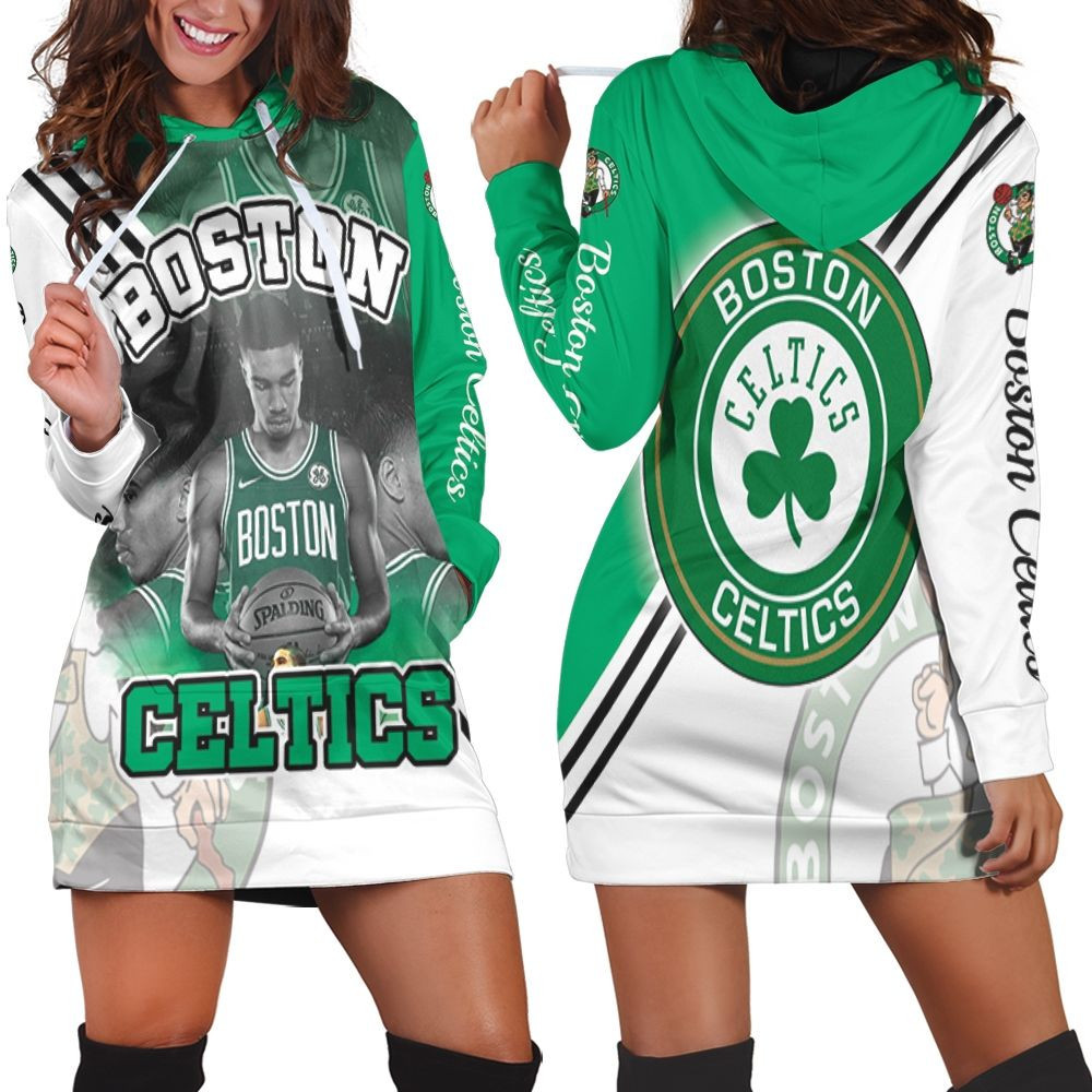 Jayson Tatum 0 Boston Celtics Signature Hoodie Dress Sweater Dress Sweatshirt Dress
