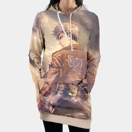 Jean Kirschtein Brown 3d Hoodie Dress Sweater Dress Sweatshirt Dress Hoodie