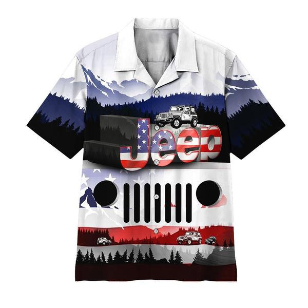 Jeep America Flag Style Limited Edition - Hawaiian Shirt Hawaiian Shirt For Men