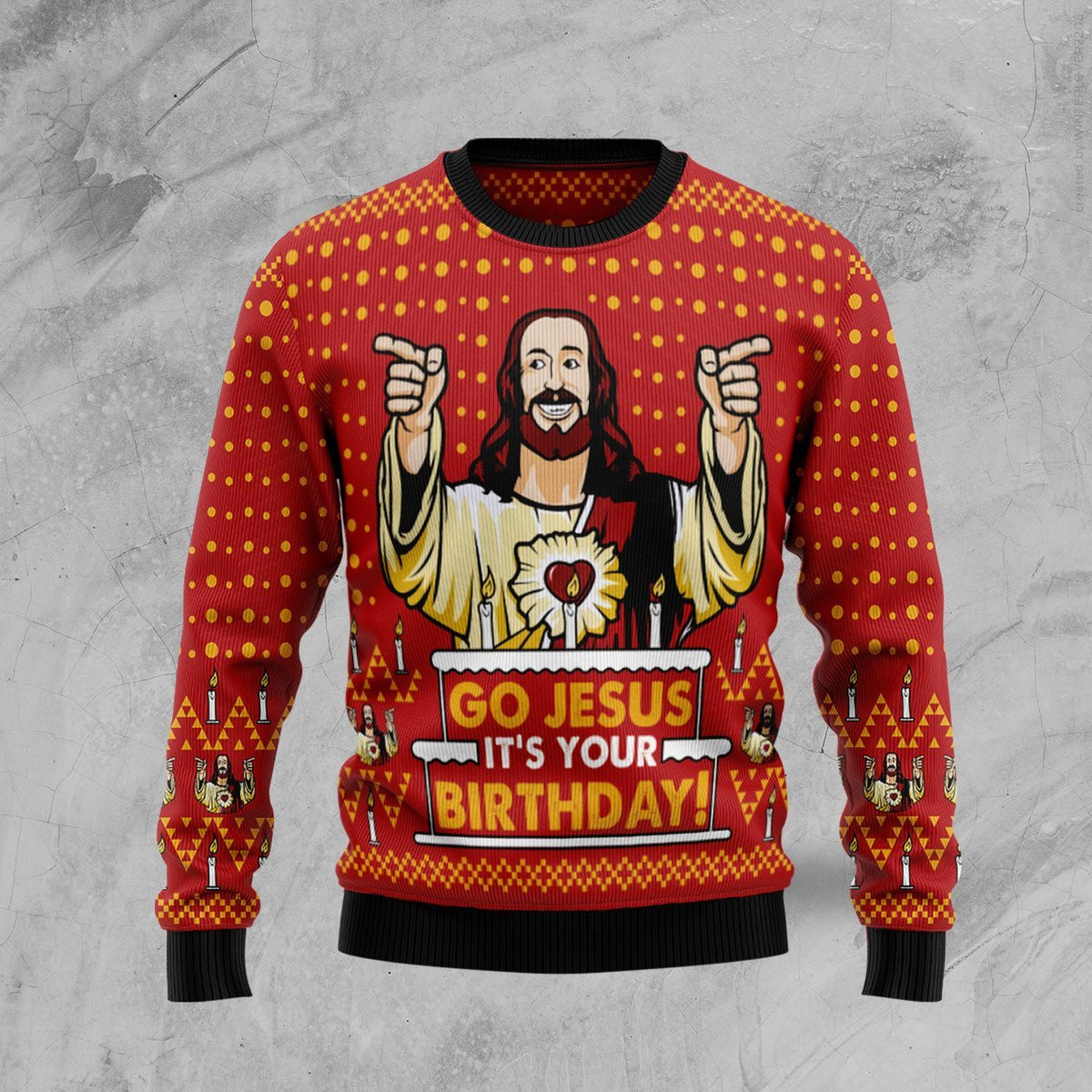 Jessuss Birthday Ugly Christmas Sweater Ugly Sweater For Men Women
