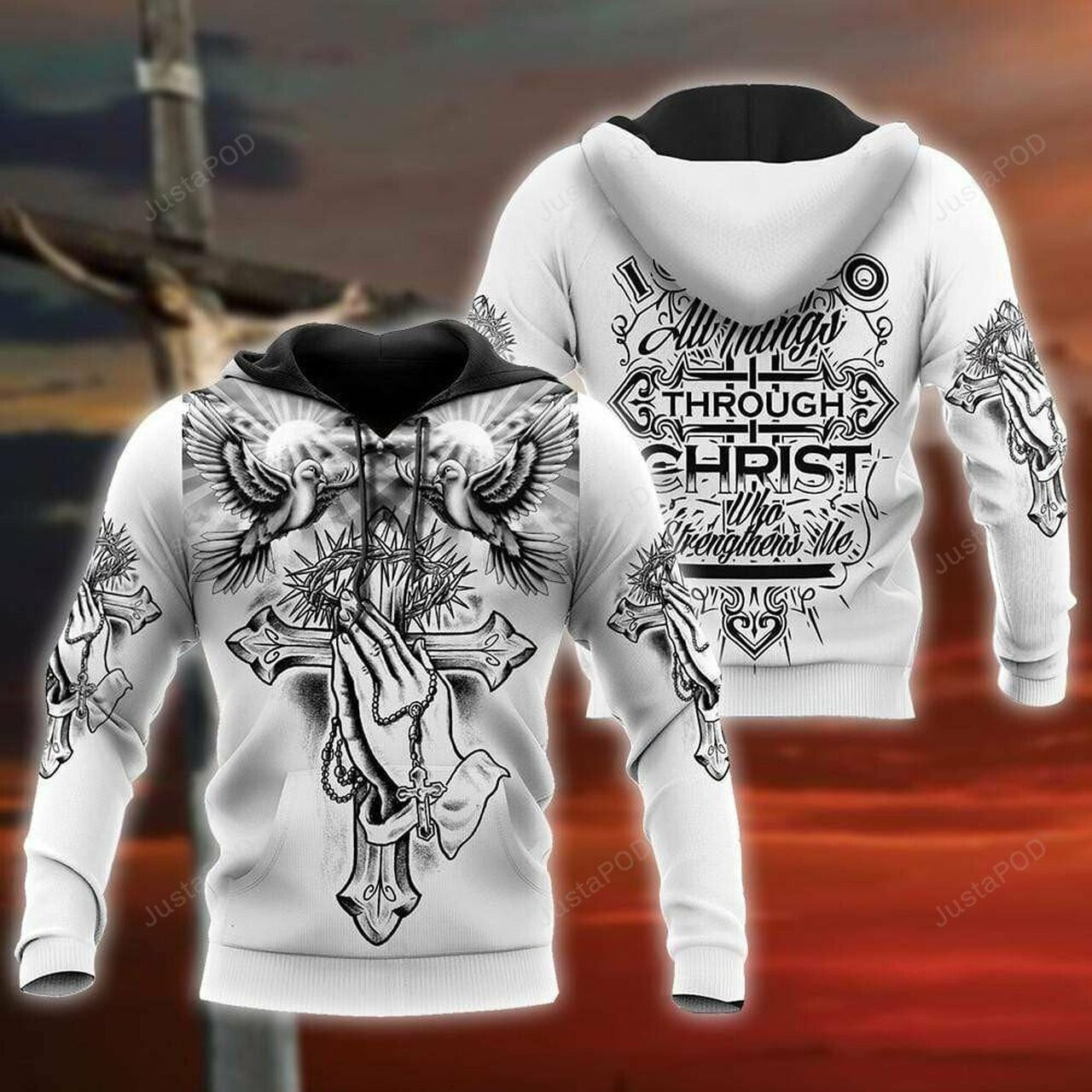 Jesus And Pigeon 3d All Print Hoodie