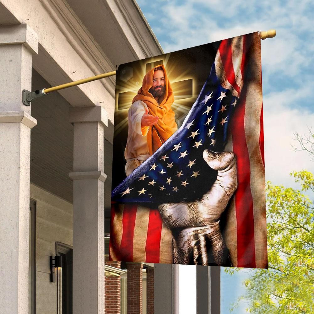 Jesus Christ American Garden Flag House Flag