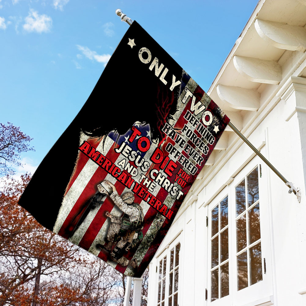 Jesus Christ And The American Veteran Flag God Flag Christian's Flag