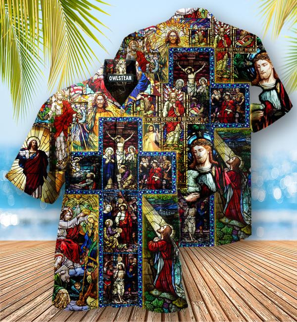 Jesus Faith Over Fear Edition - Hawaiian Shirt - Hawaiian Shirt For Men