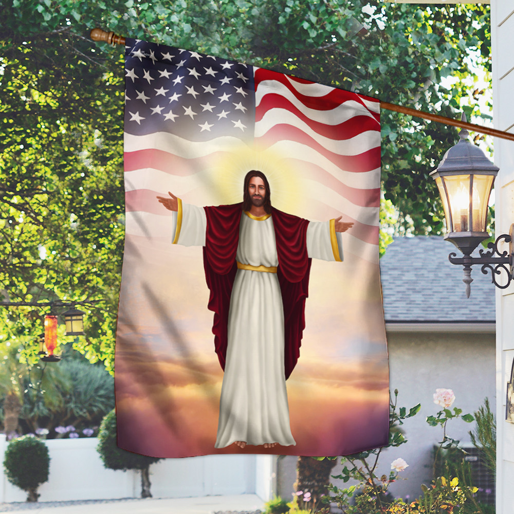 Jesus Flag God Bless America Christian's Flag