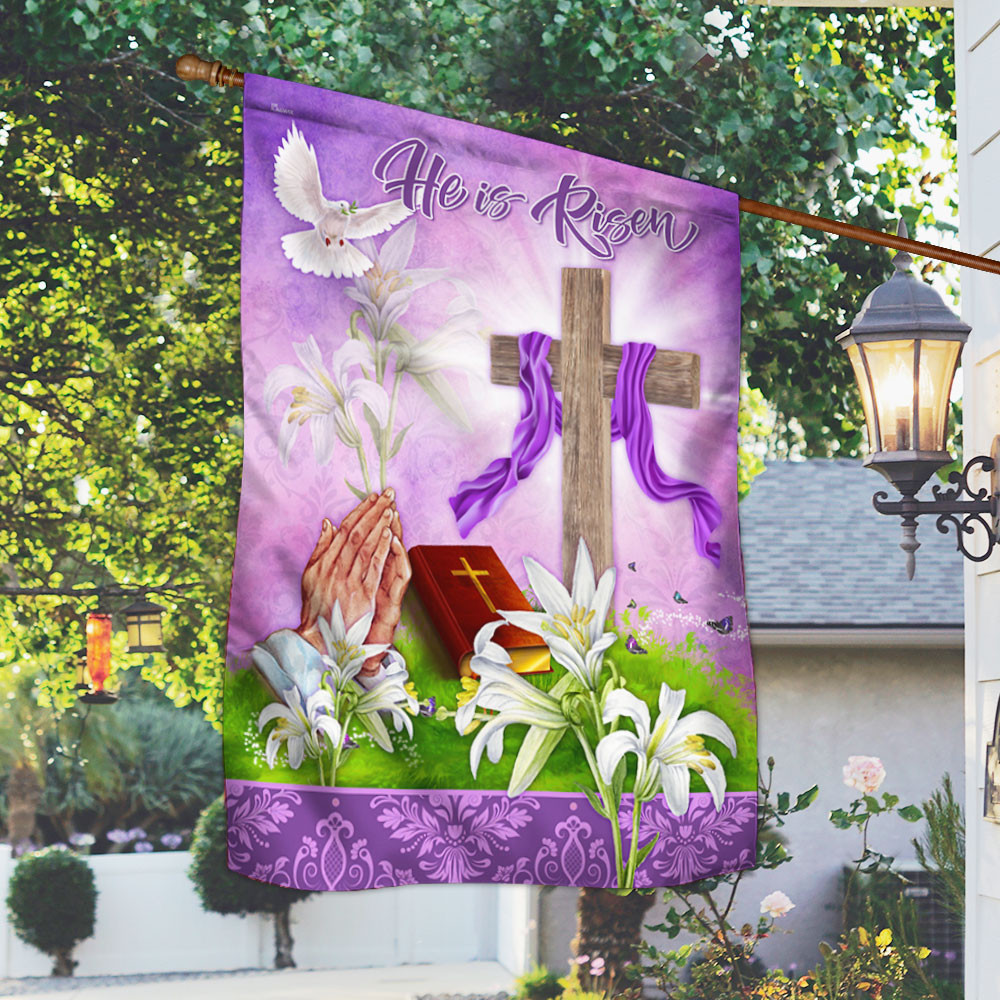 Jesus Flag He Is Risen Easter Day Flag God Flag Christian's Flag