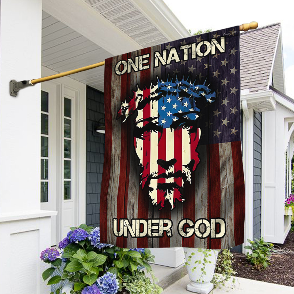 Jesus Flag One Nation Under God American Flag Christian's Flag