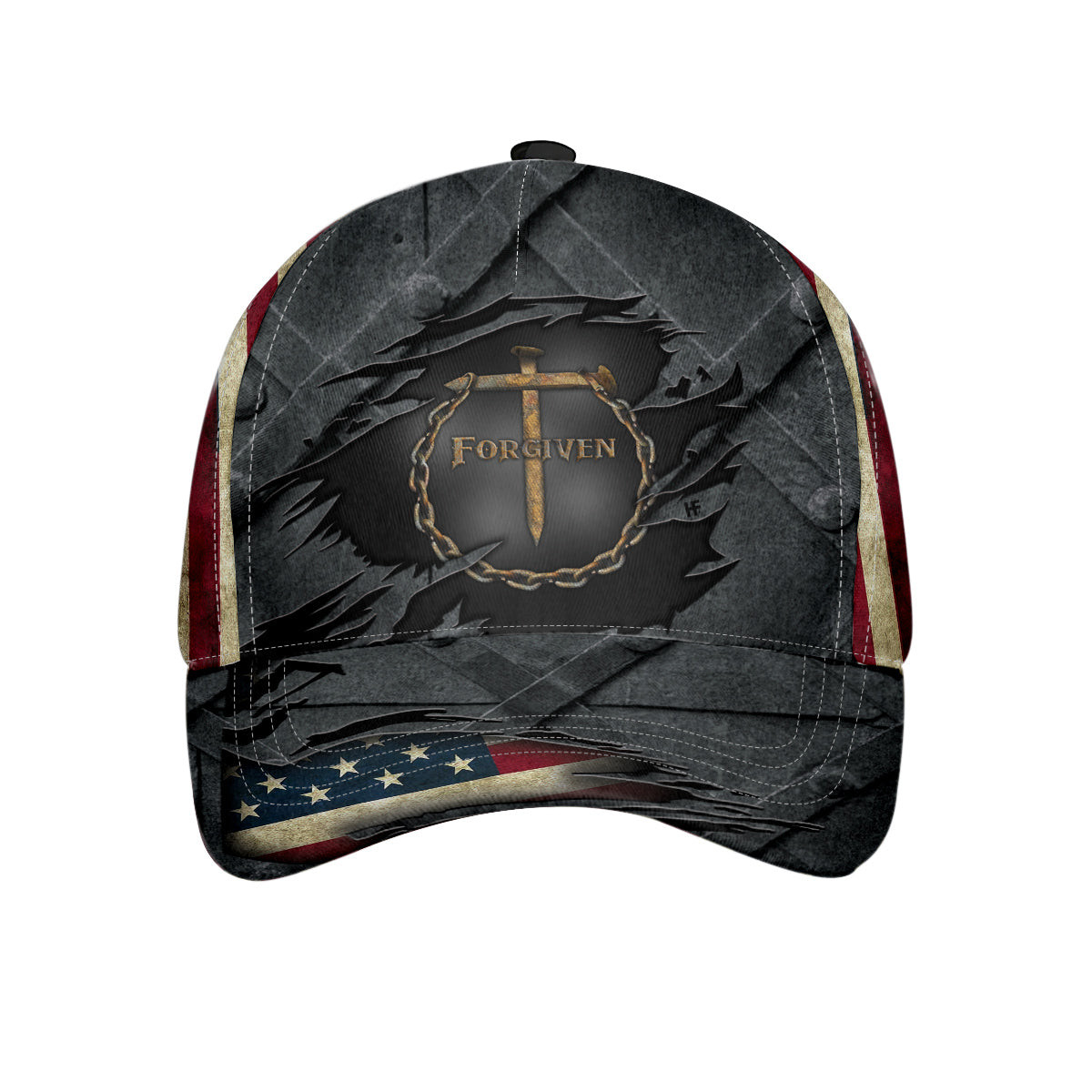 Jesus Forgiven V2 Classic Cap American Flag Holy Cross Baseball Cap