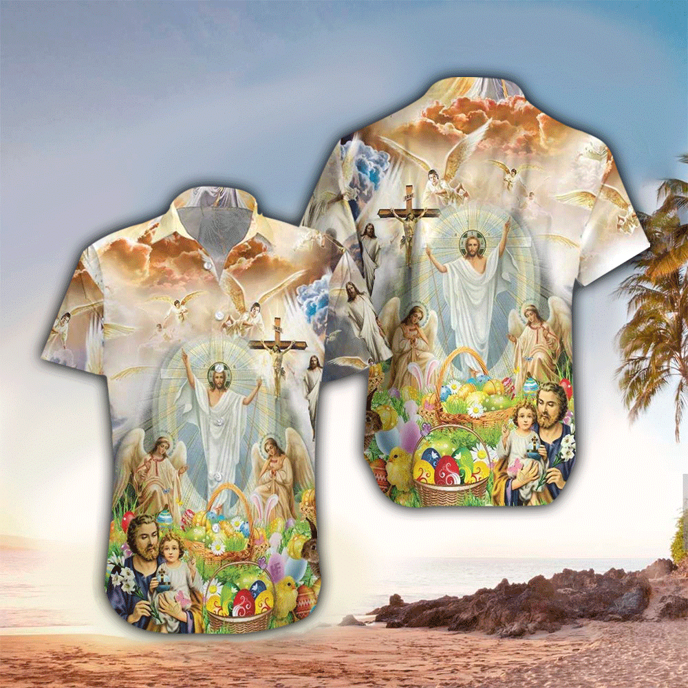 Jesus Happy Easter Hawaiian Shirt For Men and Women